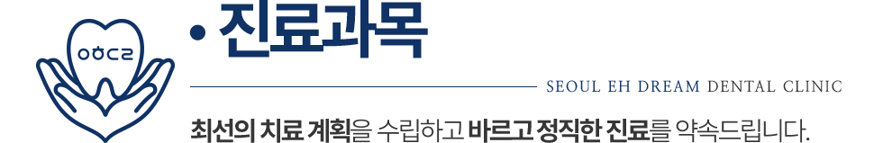 서울이해드림치과 진료과목